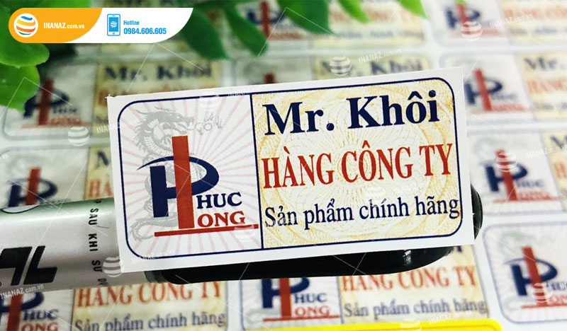 Mẫu tem bảo hành Công ty Phuc Long