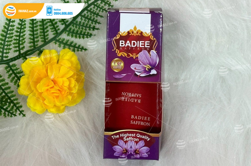 Mẫu hộp giấy đựng saffron Badiee