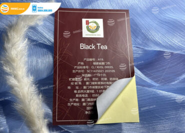 Mẫu tem nhãn dán trà Black Tea