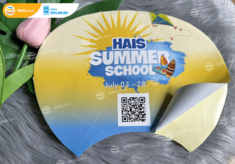 Mẫu tem nhãn dán Hair Summer School