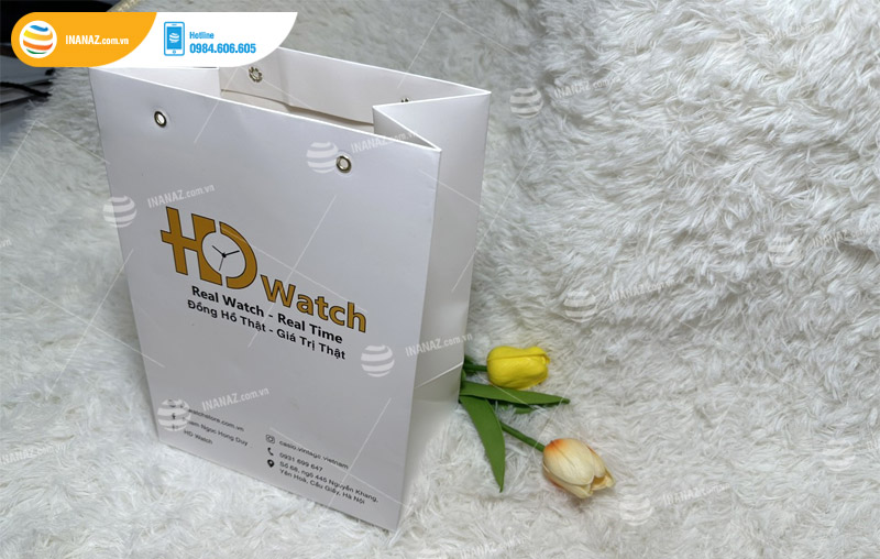 Mẫu túi giấy đựng đồng hồ HD Watch