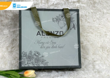 Mẫu túi giấy đựng mỹ phẩm chăm sóc tóc thương hiệu Alonzo Premium