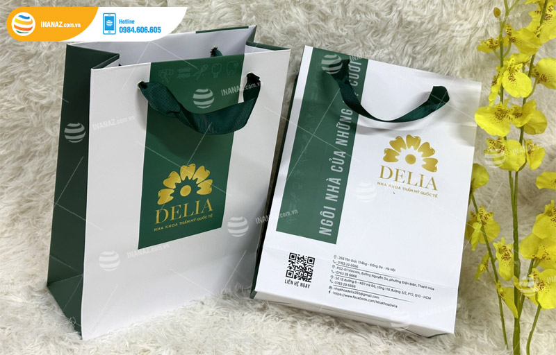 Mẫu túi giấy nha khoa thẩm mỹ Delia