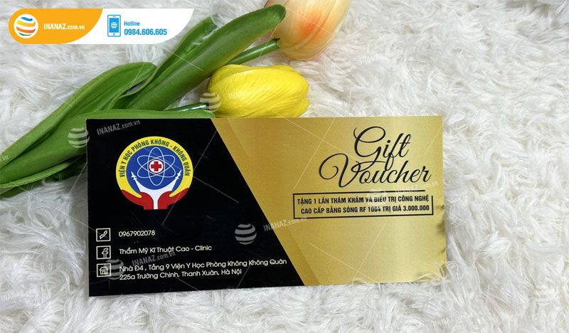 Mẫu gift voucher Viện y học Phòng Không