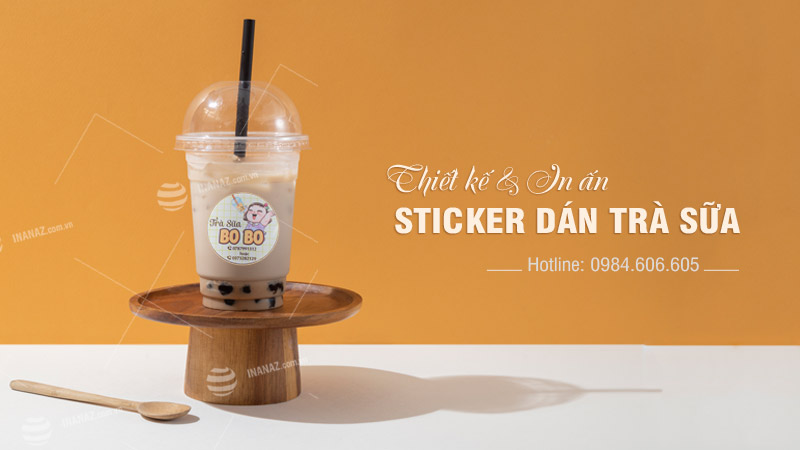 Dịch vụ in sticker dán ly trà sữa theo yêu cầu tại Hà Nội