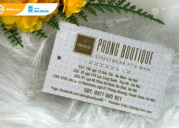 Mẫu mác treo quần áo cửa hàng Phong Boutique