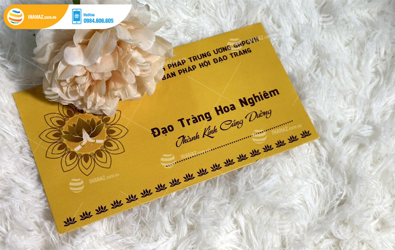 Mẫu phong bì Ban Hoằng Pháp Trung Ương