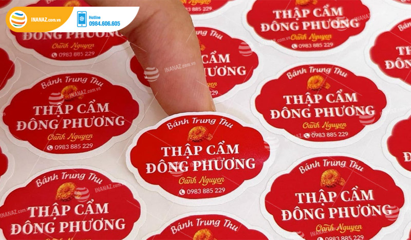 Mẫu sticker dán hình elip