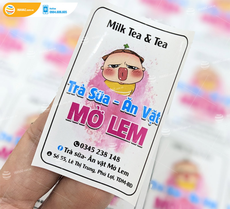 Mẫu sticker dán ly trà sữa đẹp