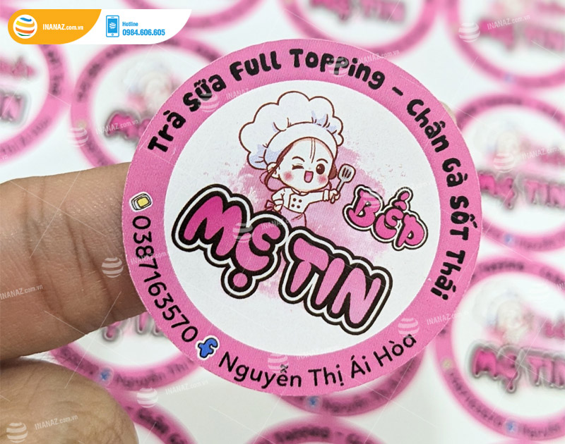 Mẫu sticker dán ly trà sữa đẹp