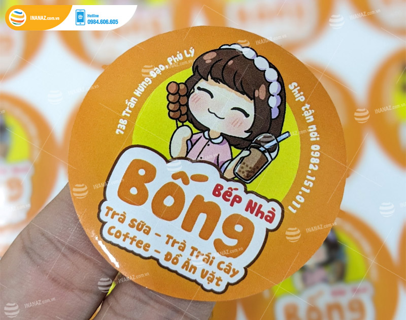 Mẫu sticker dán ly trà sữa đẹp