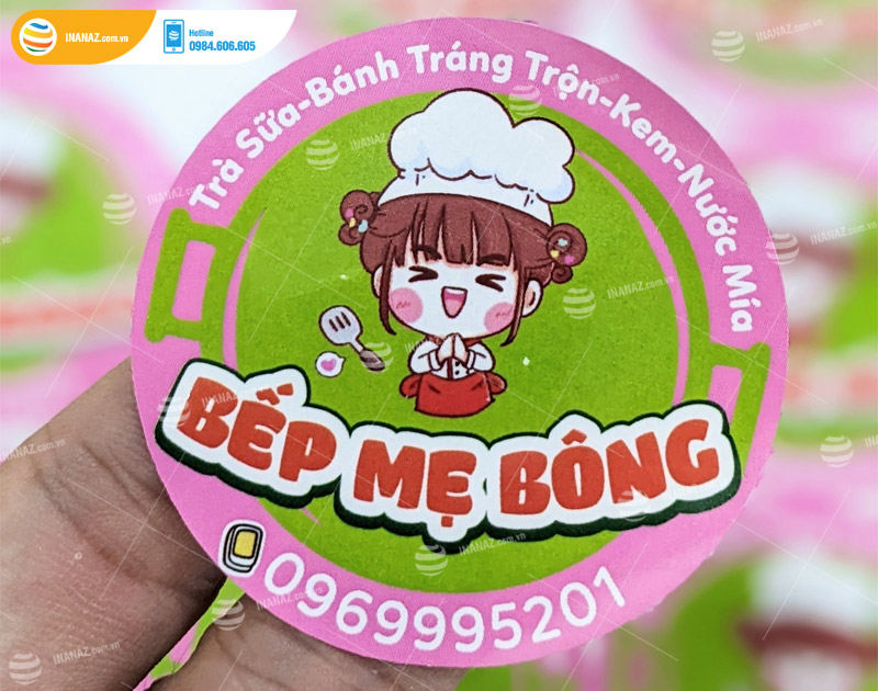 Mẫu sticker dán ly trà sữa đẹp