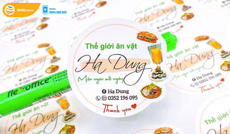 Mẫu sticker dán ly trà sữa đẹp