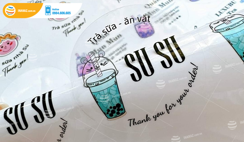 Mẫu sticker dán decal trong suốt