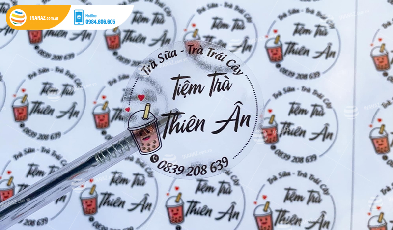 Mẫu sticker dán decal trong suốt