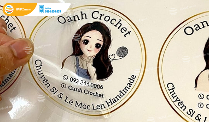 Mẫu sticker dán decal trong suốt