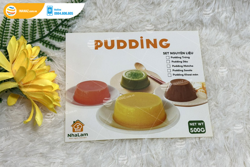 Mẫu tờ rơi quảng cáo bánh Pudding