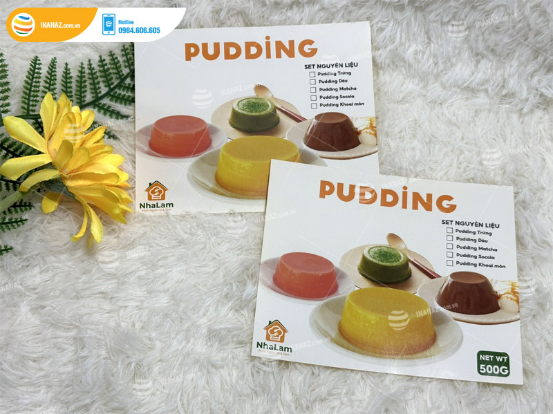 Mẫu tờ rơi quảng cáo bánh Pudding