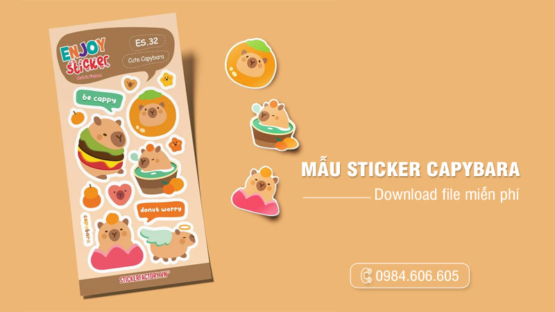 Top 119 mẫu sticker Capybara (Chuột lang nước) hot trend