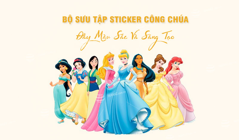 Khám phá bộ sưu tập mẫu sticker công chúa cực đáng yêu