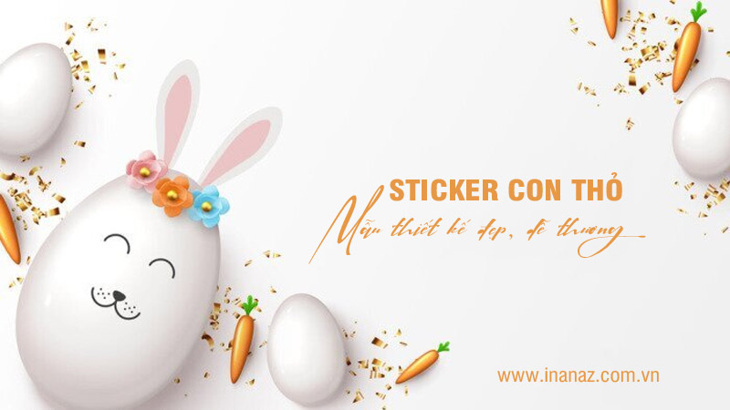 Tổng hợp mẫu sticker thỏ đáng yêu, tải file PNG, AI, SVG free