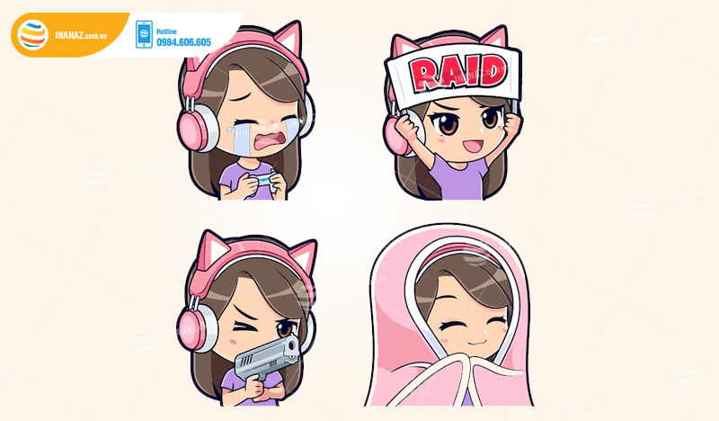 Mẫu sticker Anime dễ thương