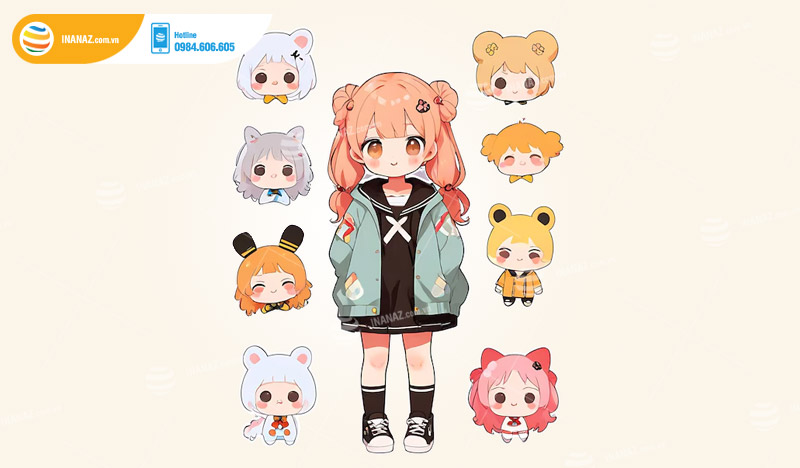 Quy cách in sticker anime thông dụng