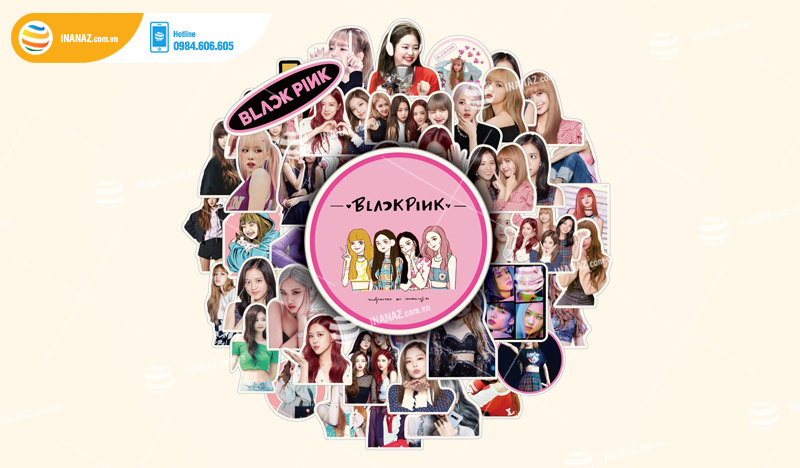 Mẫu sticker dán nhóm nhạc Blackpink