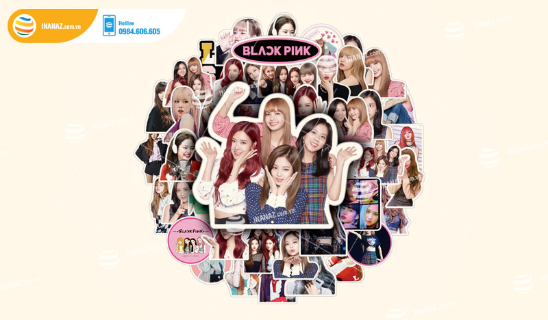 Mẫu sticker dán nhóm nhạc Blackpink