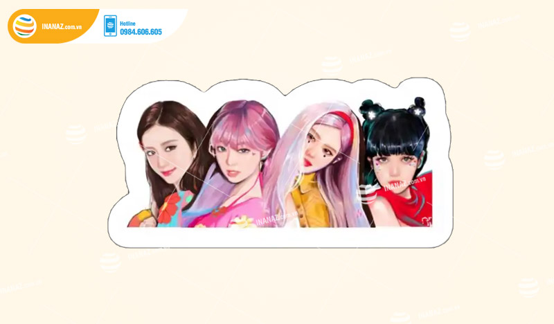 Mẫu sticker dán nhóm nhạc Blackpink