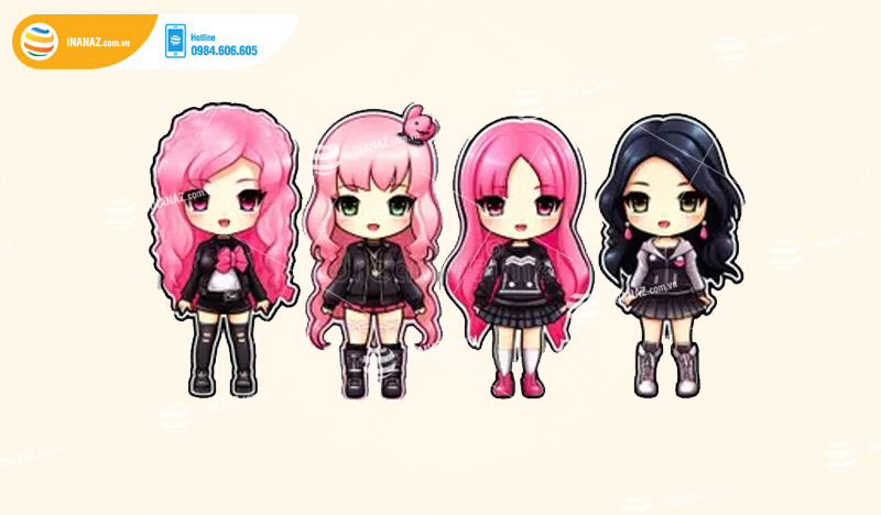 Mẫu sticker dán nhóm nhạc Blackpink