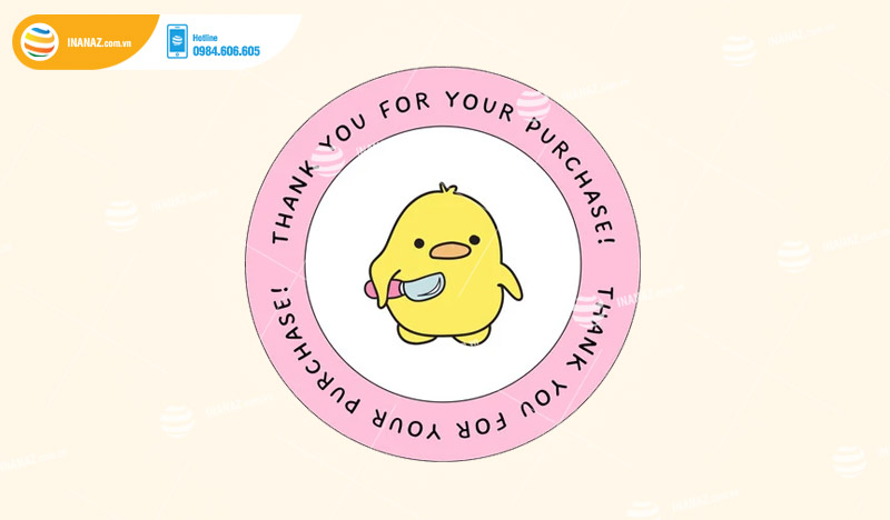 Mẫu sticker cảm ơn khách hàng đẹp