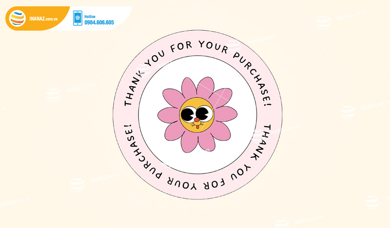 Mẫu sticker cảm ơn khách hàng đẹp