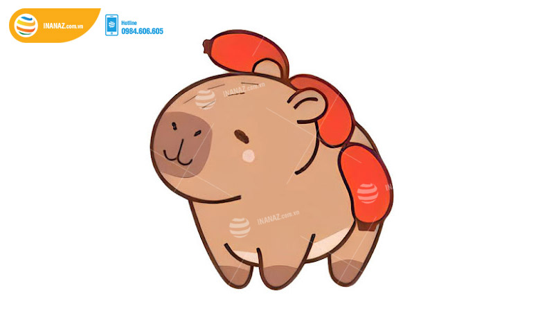 Mẫu sticker Capybara dễ thương