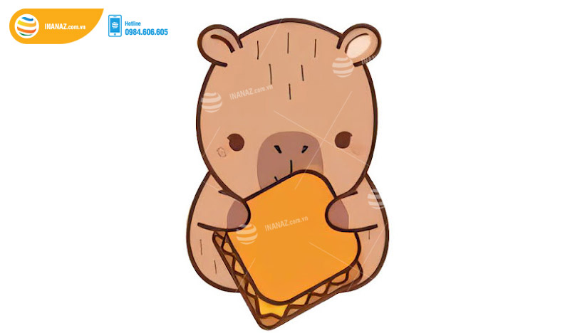 Mẫu sticker Capybara dễ thương