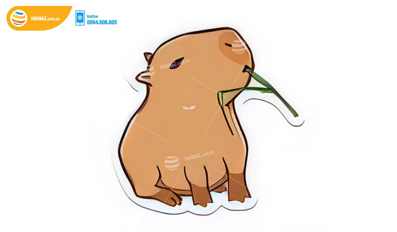 Mẫu sticker Capybara dễ thương