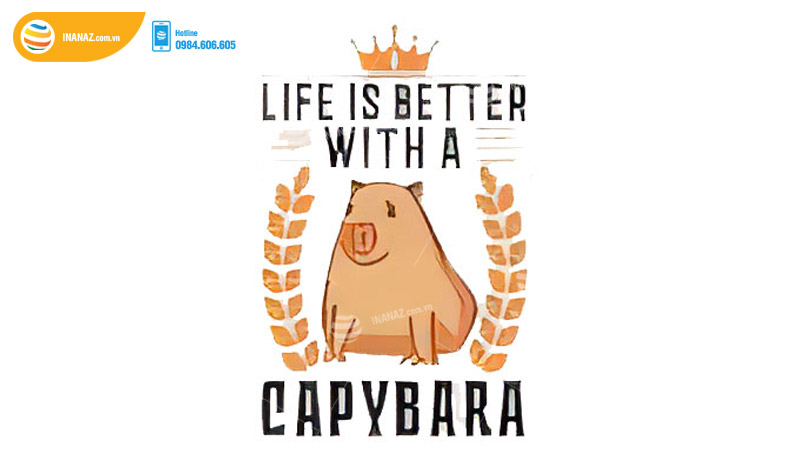 Mẫu sticker Capybara dễ thương