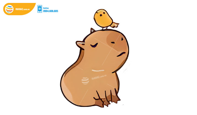 Mẫu sticker Capybara dễ thương