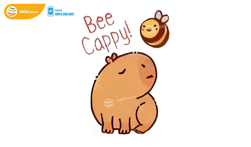 Mẫu sticker Capybara dễ thương