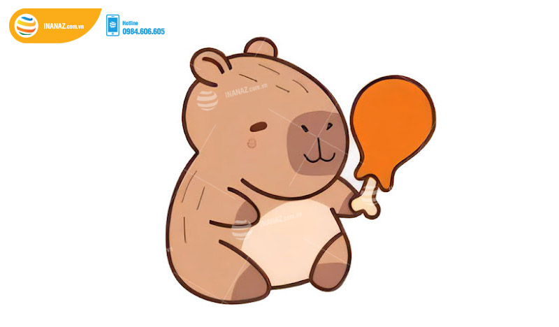 Mẫu sticker Capybara dễ thương