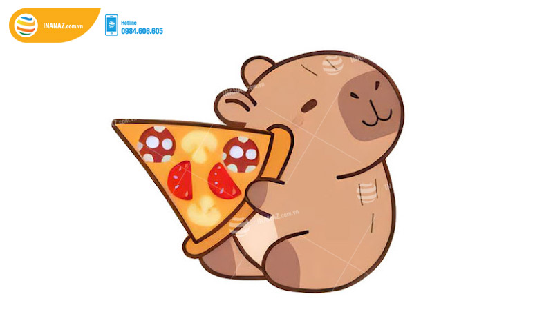 Mẫu sticker Capybara dễ thương