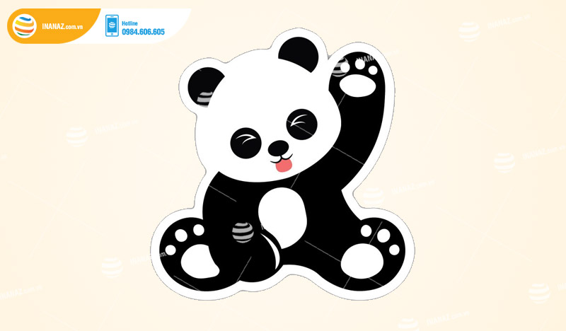 Mẫu sticker gấu trúc dễ thương