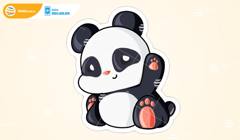 Mẫu sticker gấu trúc dễ thương