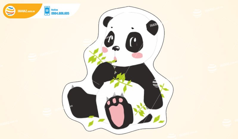 Mẫu sticker gấu trúc dễ thương