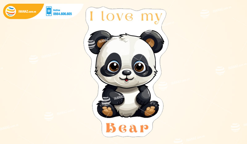 Mẫu sticker gấu trúc dễ thương