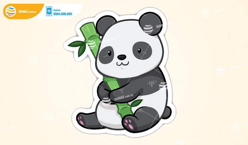 Mẫu sticker gấu trúc dễ thương