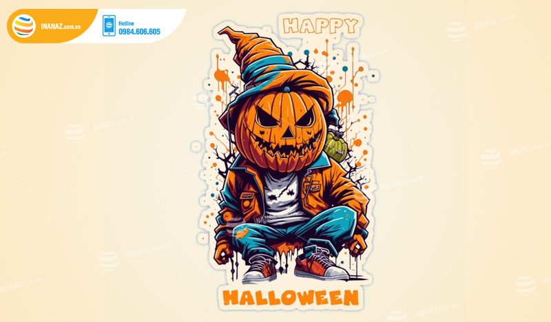 Mẫu sticker Halloween đẹp ấn tượng