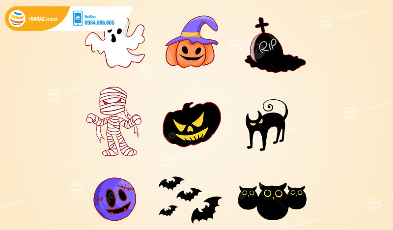 Những lưu ý khi in ấn sticker halloween