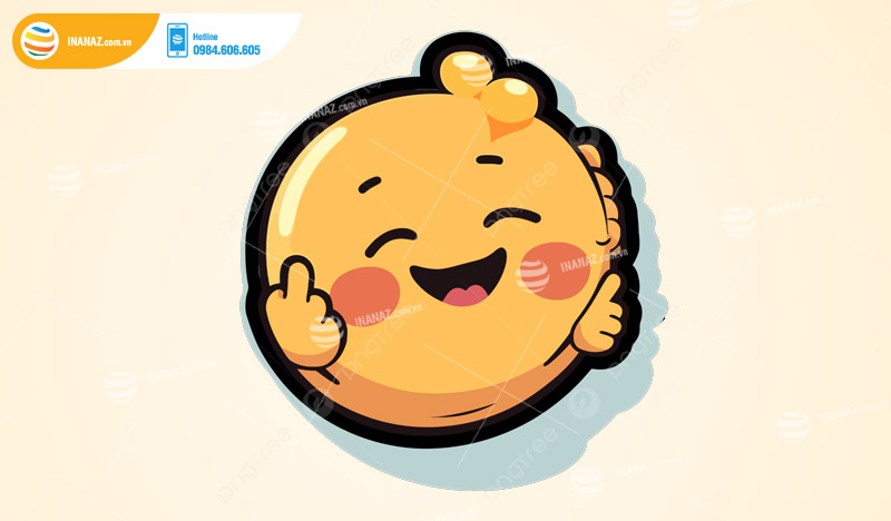 Quy cách in nhãn dán sticker mặt cười dễ thương, cute