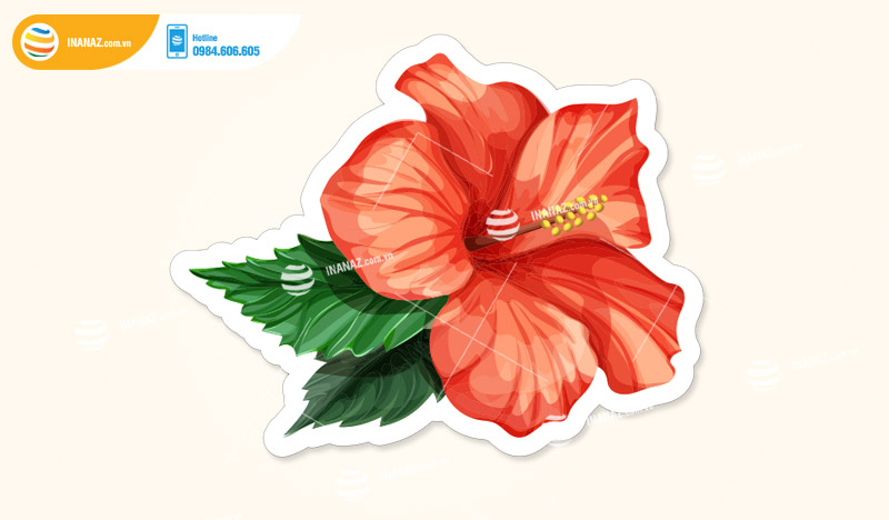 Mẫu sticker hoa lá đẹp